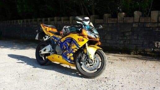 Custom airbrushed motorbike